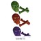 Beistle; 12 Pack Bulk Halloween Glittered Plastic Skull/Bones 3 Piece Set; Category:Halloween Party Supplies; Image:4